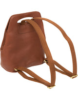 'Paige' Sienna Brown Leather Backpack