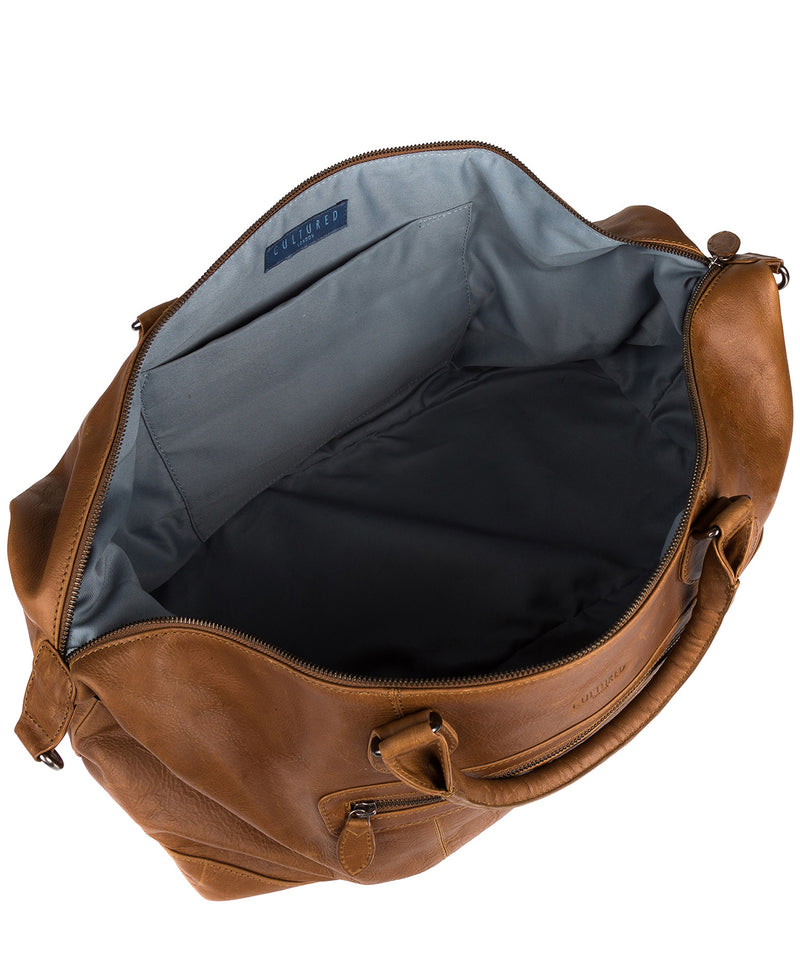 'Toure' Chestnut Leather Messenger Bag image 4