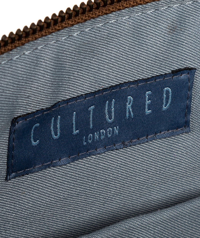'Toure' Chestnut Leather Messenger Bag image 7