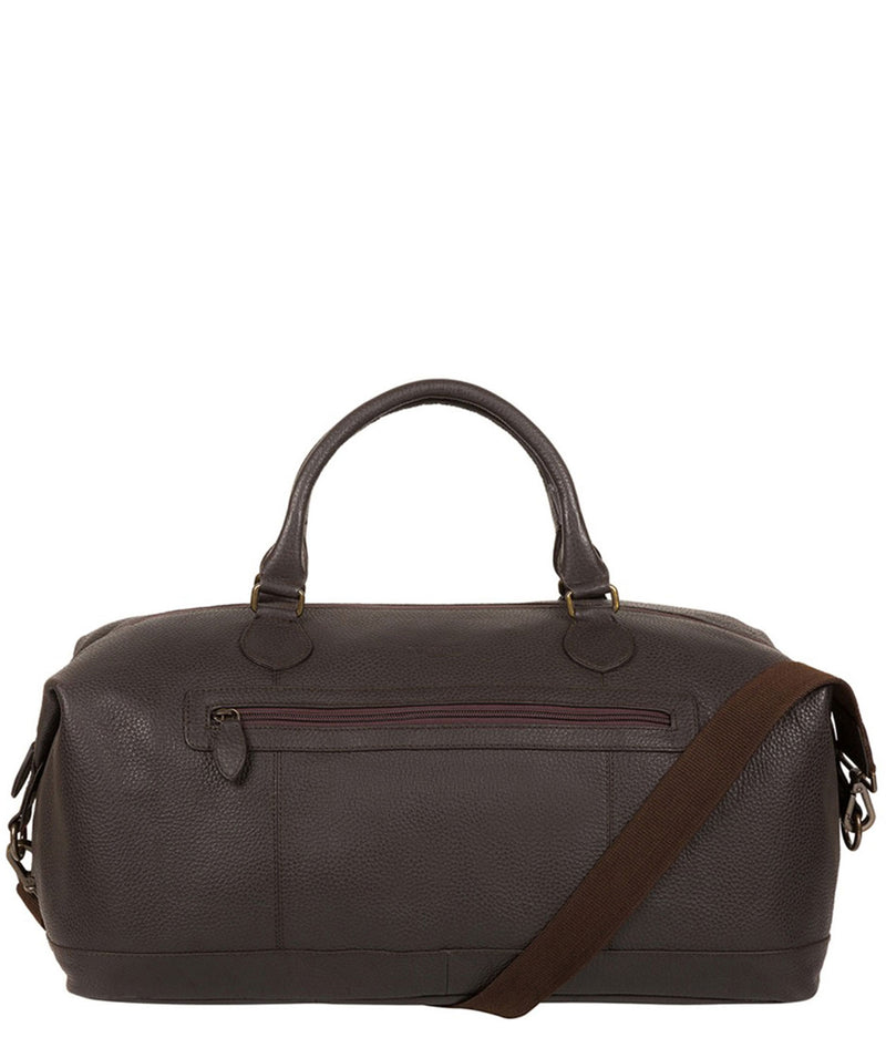 'Toure' Dark Brown Buffalo Leather Holdall