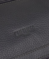 'Toure' Dark Grey Leather Messenger Bag image 6