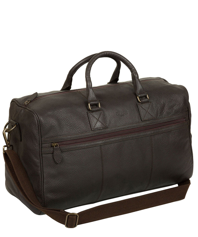 'Expedition' Dark Brown Leather Holdall