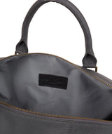 'Expedition' Dark Grey Leather Holdall image 4