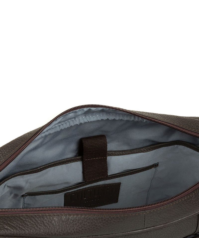 'Assignment' Dark Brown Leather Workbag