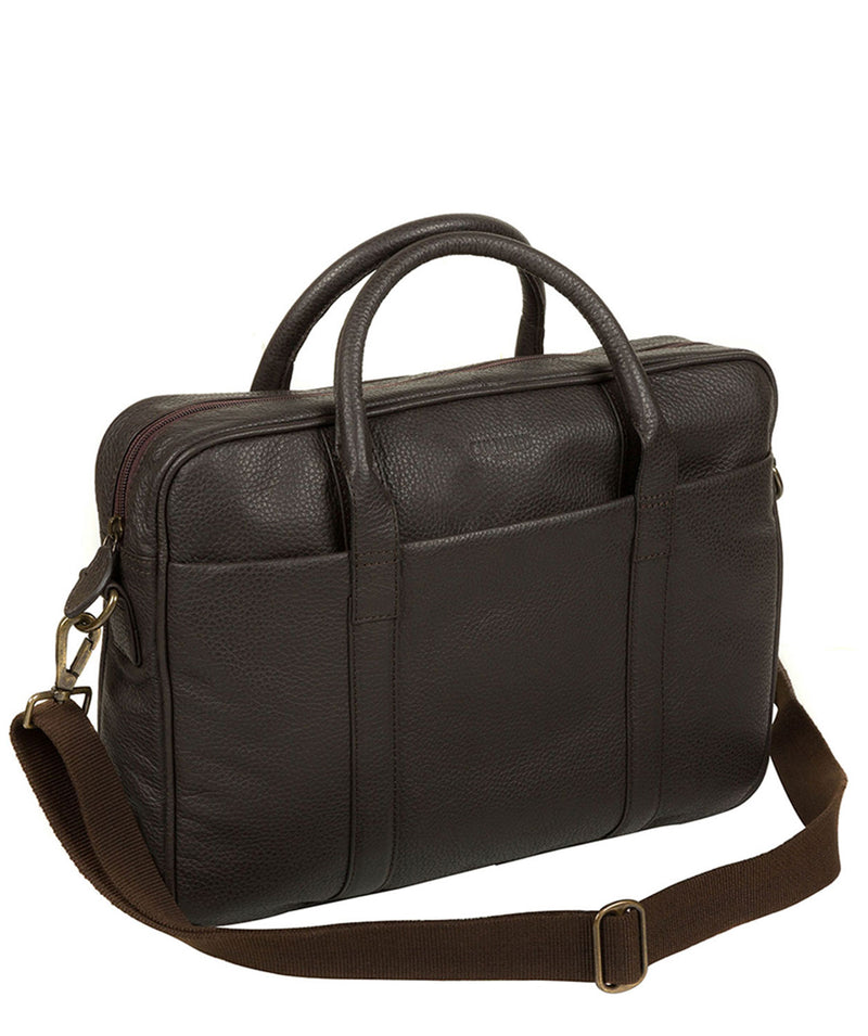 'Assignment' Dark Brown Leather Workbag