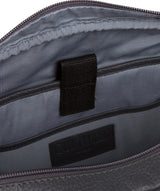 'Assignment' Dark Grey Leather Work Bag Pure Luxuries London