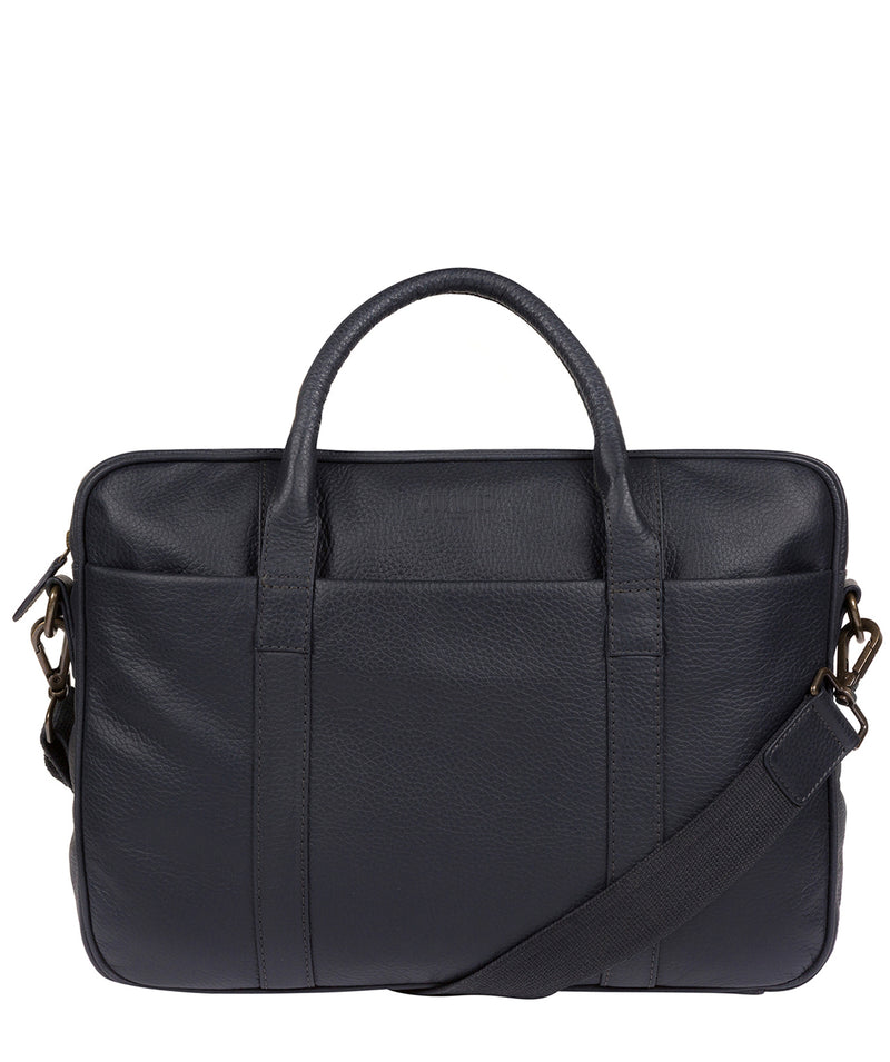 'Assignment' Navy Leather Workbag Pure Luxuries London