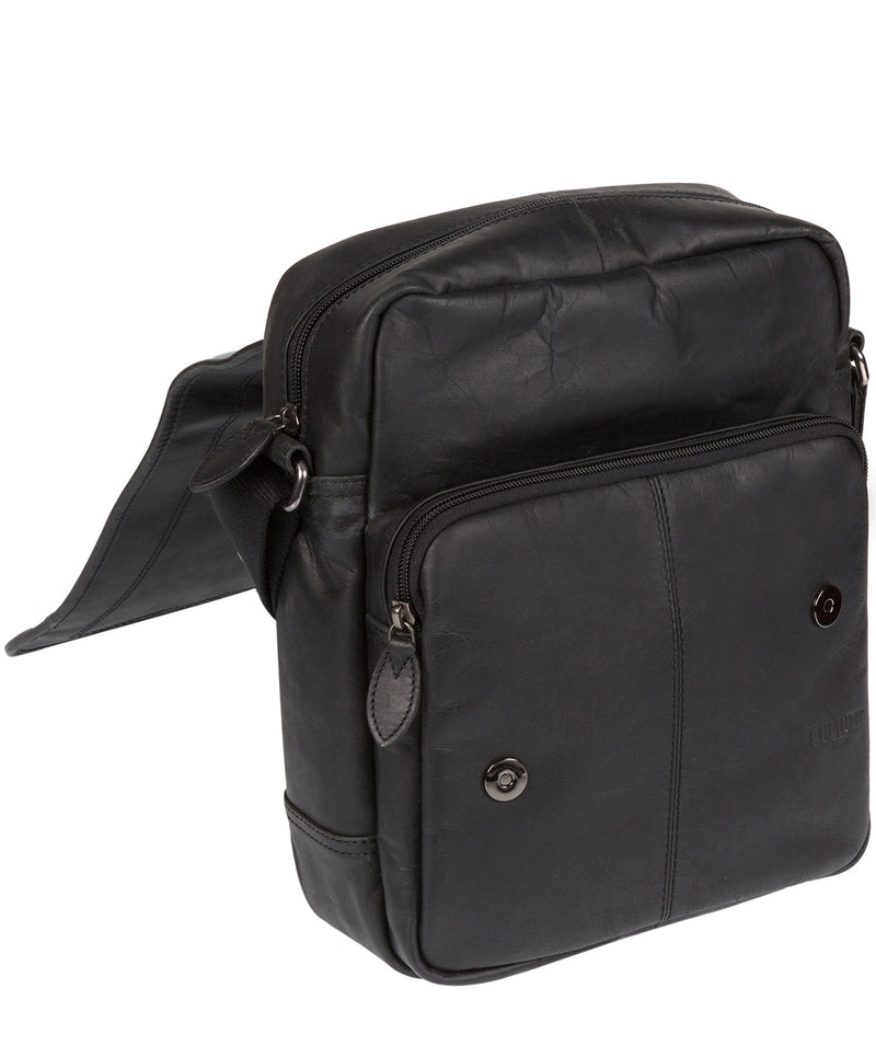 'Scene' Black Medium Leather Despatch Bag Pure Luxuries London