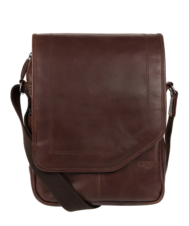'Scene' Dark Brown Medium Leather Despatch Bag