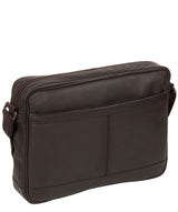 'Trek' Dark Brown Leather Messenger Bag