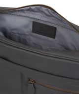 Trek' Dark Grey Leather Messenger Bag image 5