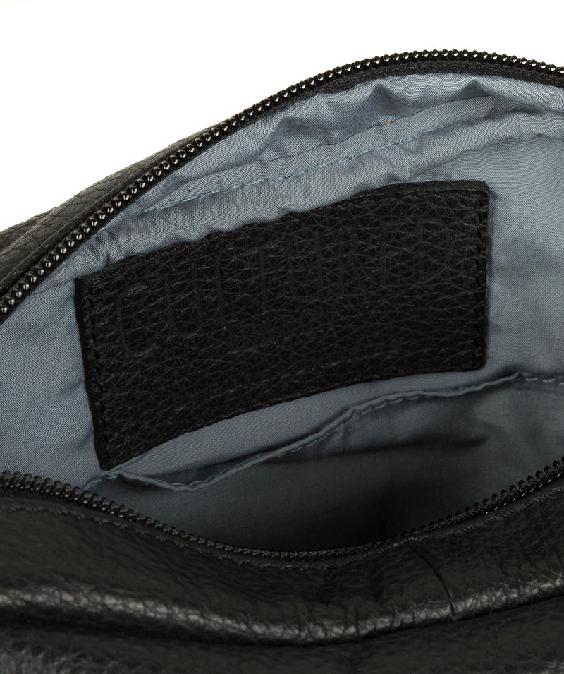 'Trip' Black Small Leather Despatch Bag image 4