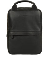 'Revolution' Black Leather Backpack image 1