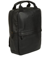 'Revolution' Black Leather Backpack image 3