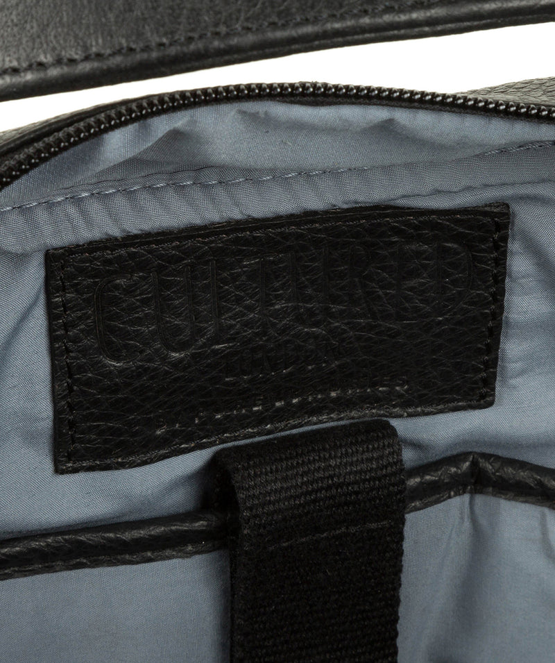 'Revolution' Black Leather Backpack image 4