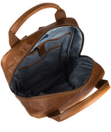 'Revolution' Chestnut Leather Backpack Pure Luxuries London