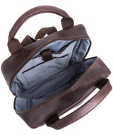'Revolution' Dark Brown Leather Backpack