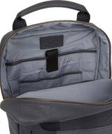 'Revolution' Dark Grey Leather Backpack image 4