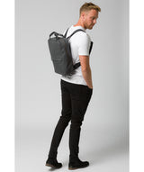 'Revolution' Dark Grey Leather Backpack image 2