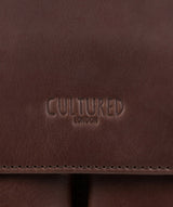 'Task' Dark Brown Leather 14-Inch Laptop Briefcase Pure Luxuries London