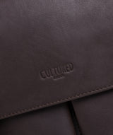 'Task' Dark Brown Leather 14-Inch Laptop Briefcase