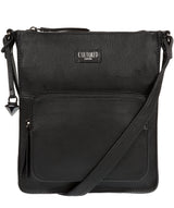 'Figurel' Black Genuine Leather Cross-Body Bag
