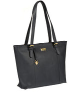 'Penny' Navy Leather Tote Bag image 3