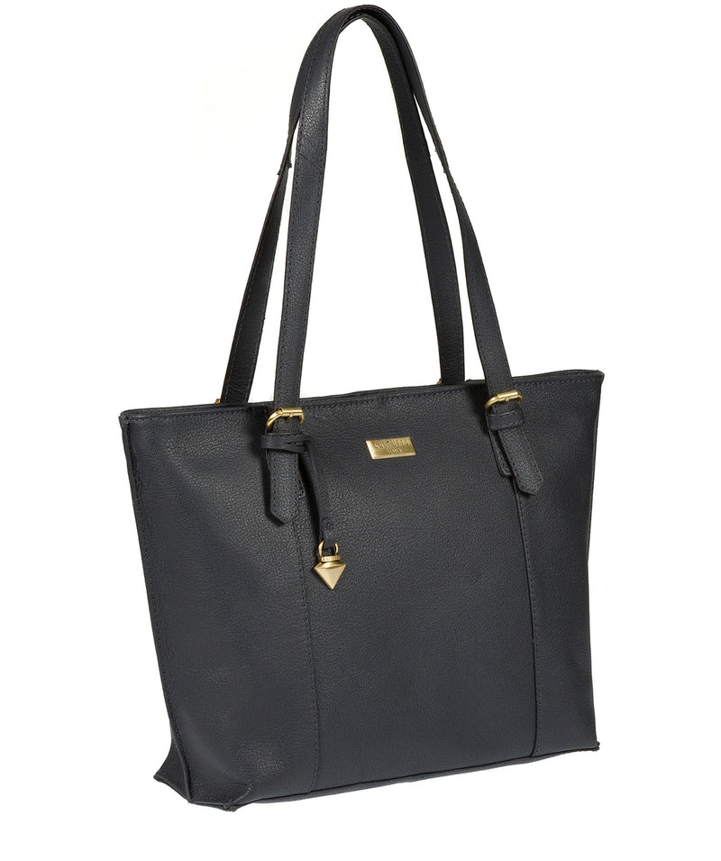 'Penny' Navy Leather Tote Bag image 3
