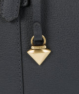 'Penny' Navy Leather Tote Bag image 7