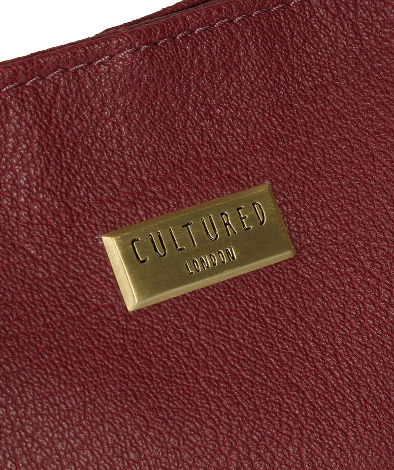 'Penny' Ruby Red Leather Tote Bag image 6