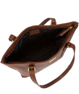 'Penny' Sienna Brown Red Leather Tote Bag image 4