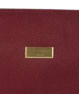 'Solair' Ruby Red Leather Cross-Body Bag