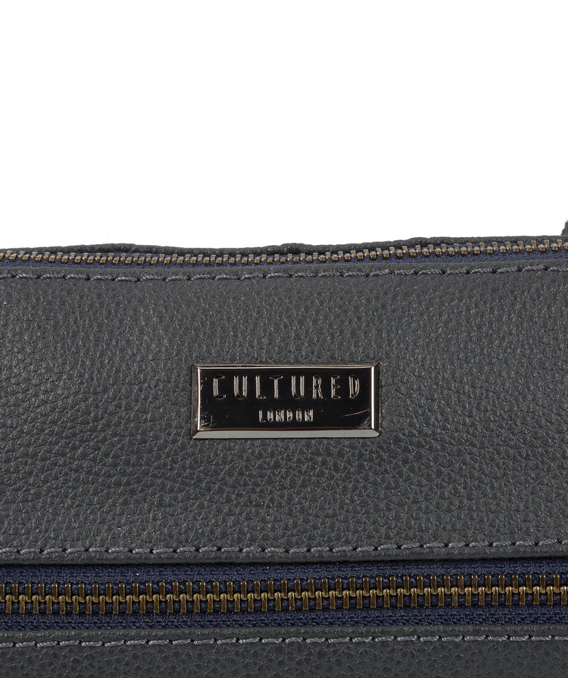 'Parma' Navy Small Leather Cross-Body Bag