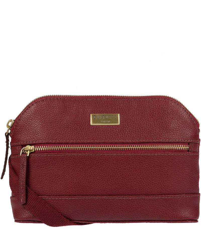 'Parma' Ruby Red Small Leather Cross-Body Bag