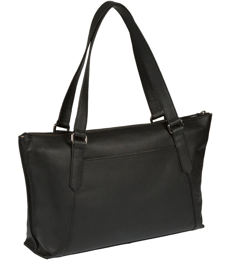 'Alma' Black Leather Bag Pure Luxuries London