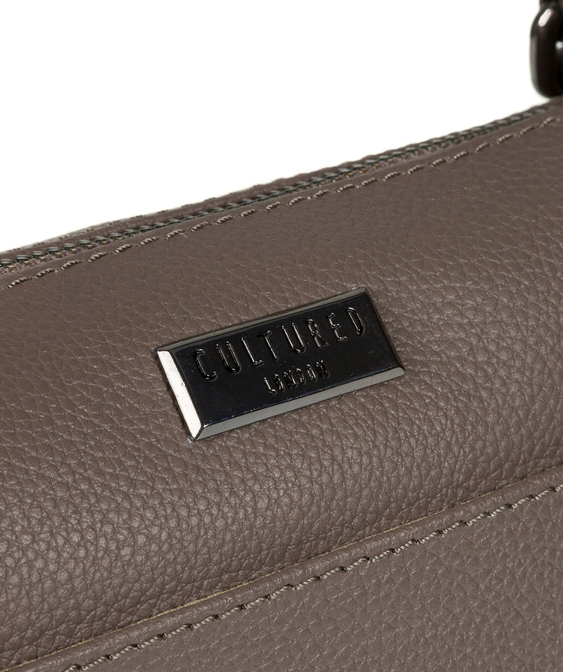 'Alma' Grey Leather Bag Pure Luxuries London