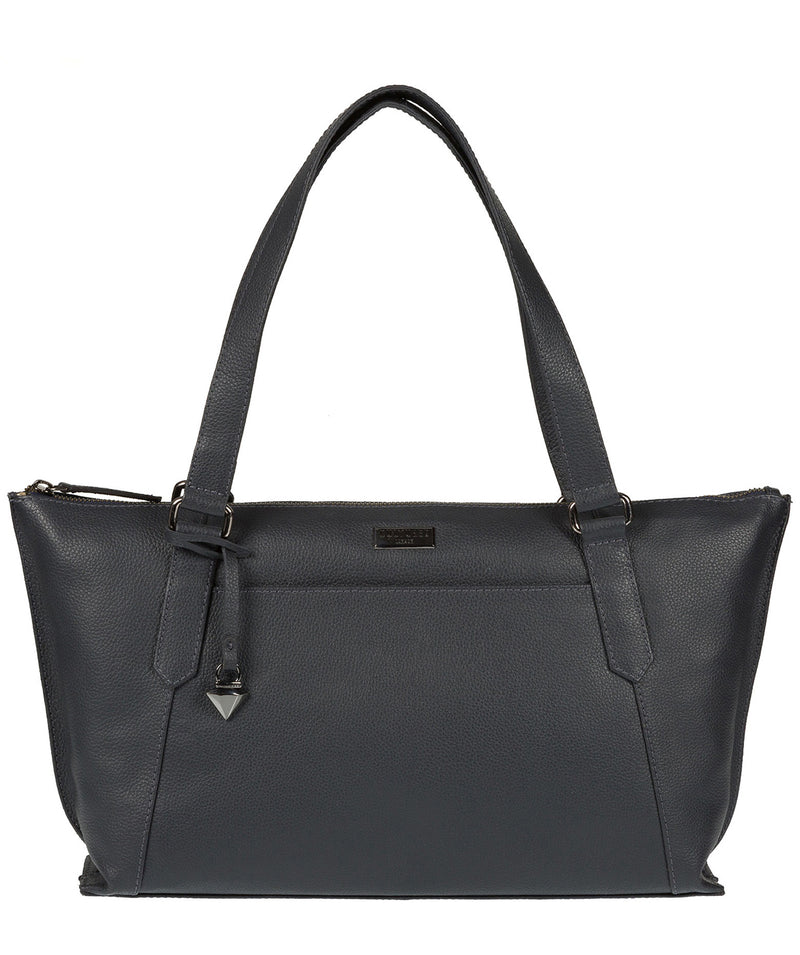 'Alma' Navy Leather Bag Pure Luxuries London