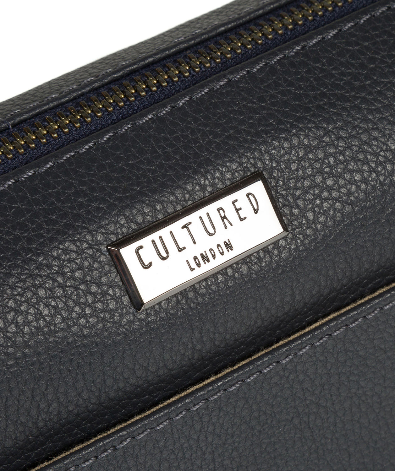 'Alma' Navy Leather Bag Pure Luxuries London