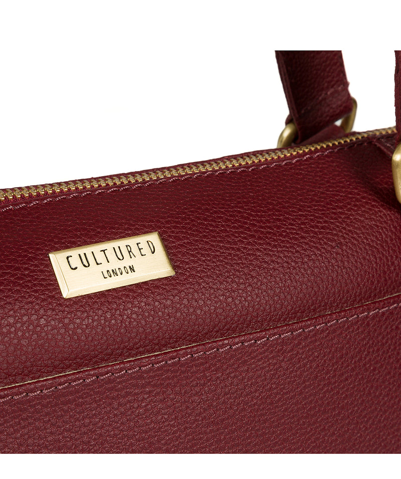 'Alma' Ruby Red Leather Bag