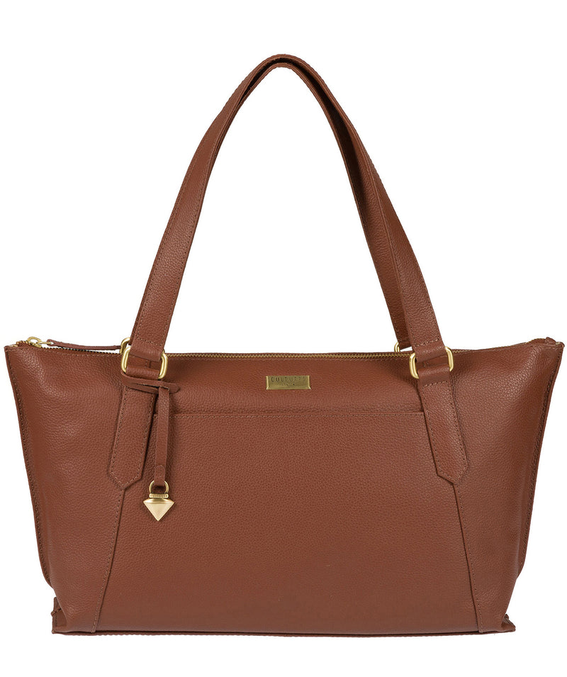 'Alma' Sienna Brown Leather Bag Pure Luxuries London