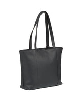 Bella' Navy Leather Tote Bag