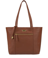 'Bella' Sienna Brown Leather Tote Bag
 image 1
