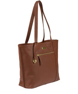 'Bella' Sienna Brown Leather Tote Bag
 image 3