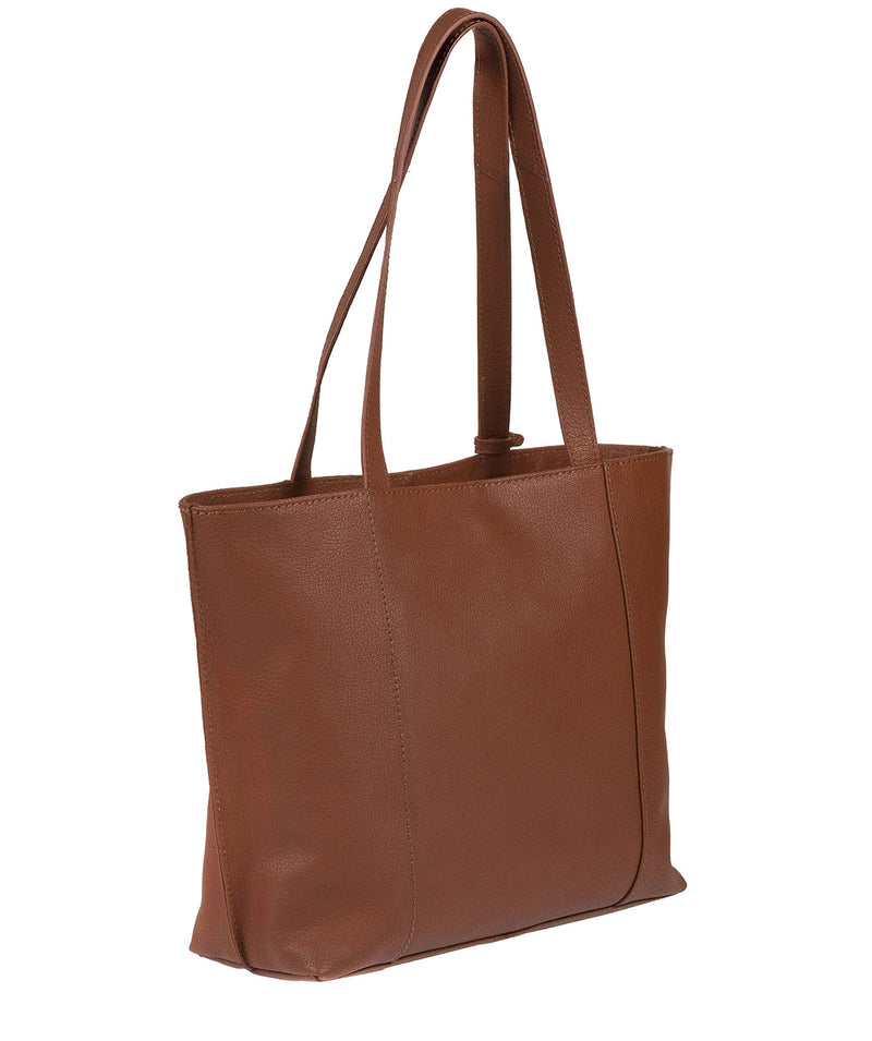 'Bella' Sienna Brown Leather Tote Bag Pure Luxuries London