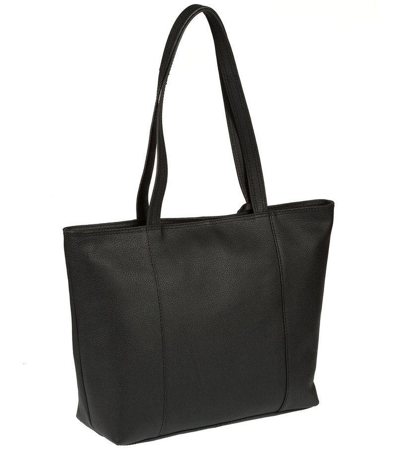 'Daphne' Black Leather Tote Bag Pure Luxuries London