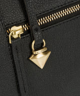 'Daphne' Black Leather Tote Bag image 7