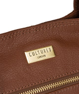'Daphne' Sienna Brown Leather Tote Bag image 6