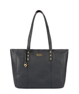 'Tessa' Navy Leather Tote Bag