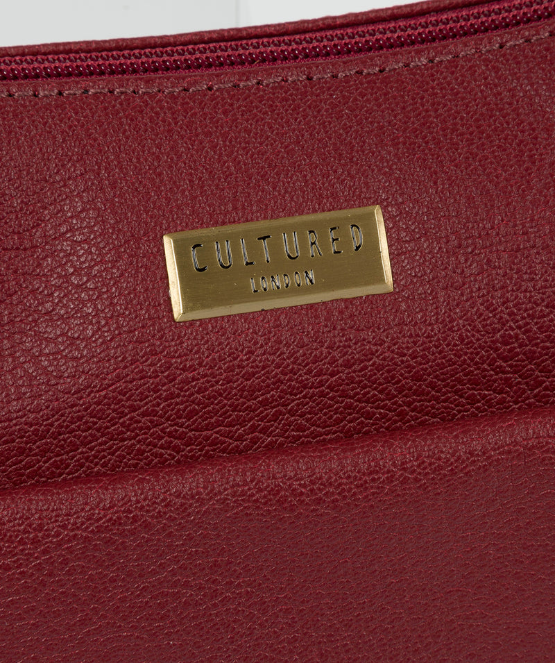 'Emma' Ruby Red Leather Bag