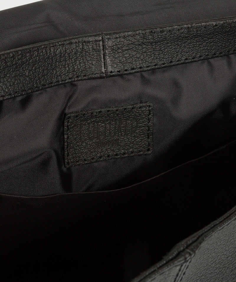 'Macey' Black Natural Leather Bag